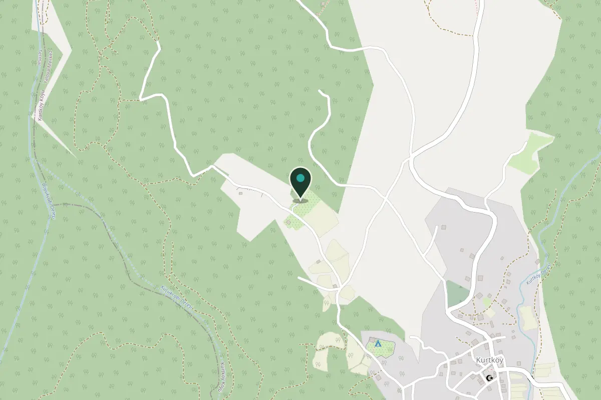 OpenStreetMap haritasında Kurtköy Köyü, Soğuksu Mevkii'ndeki Kaltur Butik Otel konumu